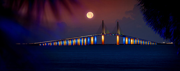 Skyway Dusk  moon composite small 001