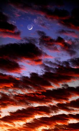 Crescent Moon and sunset 005 v2 small