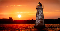 Cockspur Lighthouse sunset 002 ver 6 small
